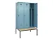 locker met bank,voor scheiding van kleding,HxBxD 2120x1200x815mm,3vak