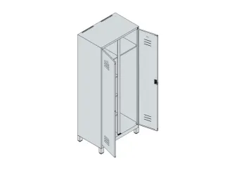 wasgoedverdeelkast,HxBxD 1950x800x500mm,vak B 400mm,cilinderslot - 3