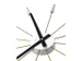 Wandklok NeXtime Plug Inn 58cm lavendel RVS