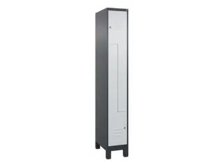 Z-garderobekast,HxBxD 1950x300x500mm,vak B 150/300mm,cil.-slot,voeten - 1