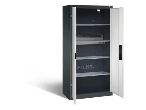 acculaadkast 1950x930x500mm 5stekkerdozen 230V cil.-slot front RAL7035