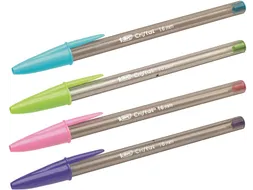 BIC Cristal fun Balpen 6+2 gratis Large 1.6mm assorti