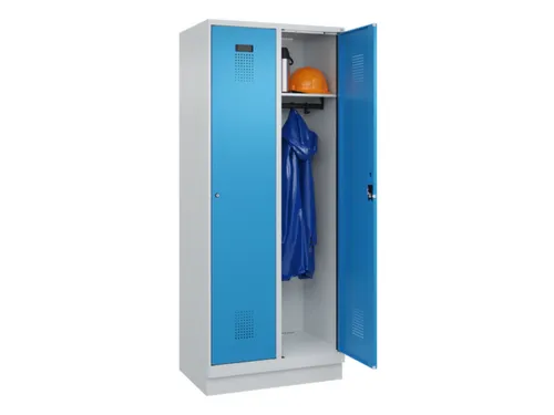 locker,HxBxD 1950x800x500mm,2vak,vak B 400mm,cil.-slot,sokkel