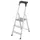 aluminium trapladder,eenzijdig,3treden,bordes geribbeld,stand H 0,61m
