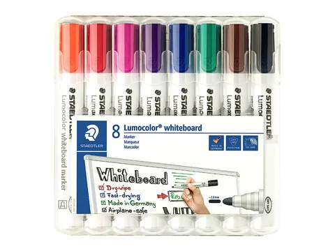 Whiteboardmarker Staedtler Lumocolor 351 set à 8 stuks assorti