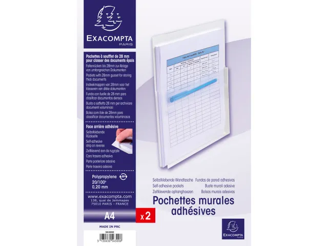 PK 2 zelfkl. tas/bal g glad PP 20/100 A4
