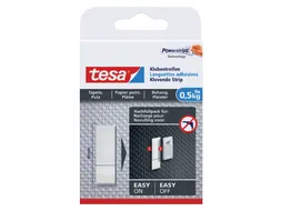 Kleefstrips tesa behang & pleisterwerk 0,5kg wit 9 stuks 9 stuks