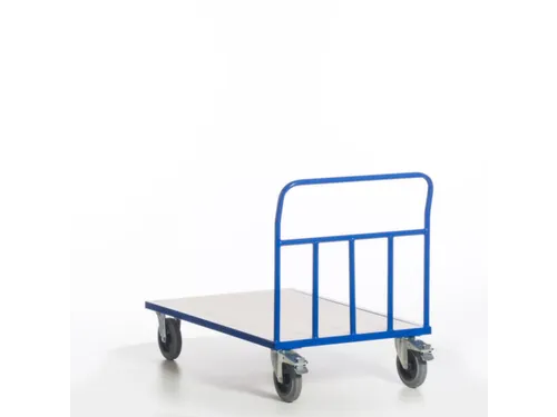 kopwandwagen,draagverm. 500kg,laadvl. LxB 1200x800mm,houtplaat,1wand
