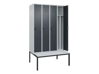 locker voor scheiding van kleding,HxBxD 2120x1200x815mm,4vak - 2