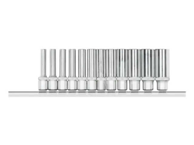 GEDORE RED R41008012 Dopsleutelset 1/4 inch zeskant + strip 12-delig