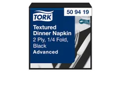 Tork 509419 Textured Dinnerservet zwart 39x39cm 1000 Stuks