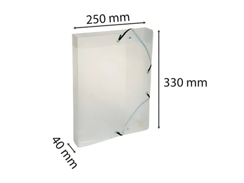 Klasseerdoos CRYSTAL PP rug 40mm transp.