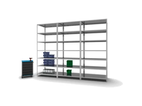 magazijnstelling,grondveld,HxBxD 3000x1300x800mm,vaklast 350kg