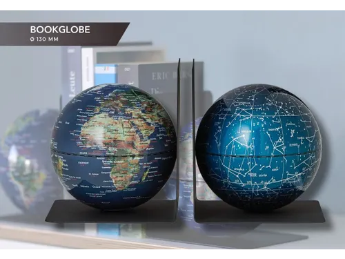 Boekensteun TROIKA met magnetische Wereldbol 13cm 2 stuks Assorti
