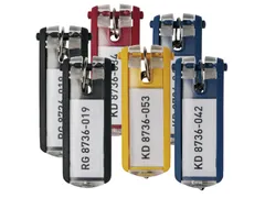 Sleutellabel Durable met ring assorti 6stuks