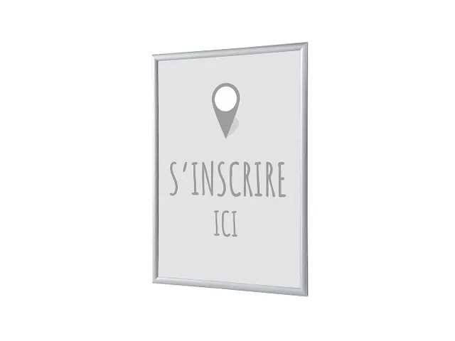 Kliklijst A1 complete set met print "S'incrire ici" Grijs