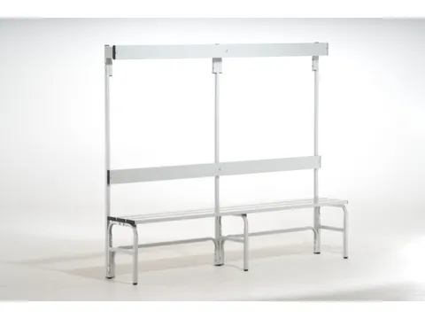 omkleedbank,HxLxD 1650x1500x375mm,alu. lijsten,frame staal RAL7035