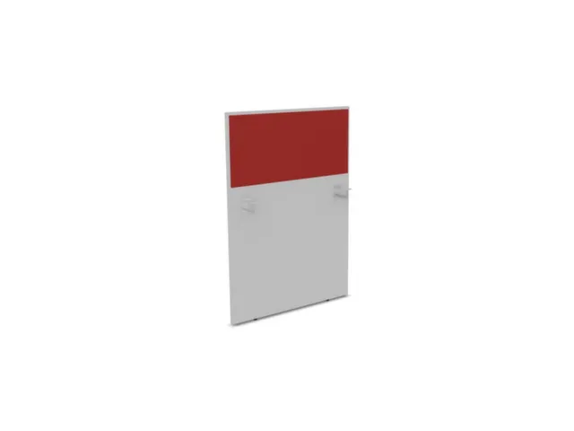 baliepaneel,v. bureau,aanbouw links,B 800mm,MP-lichtgrijs,BN4011-rood