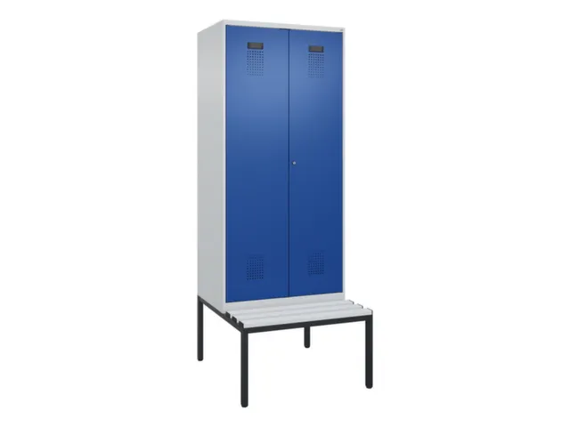 armoire vestiaire avec banc noir et blanc,HxlxP 2120x800x815mm