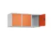 opzetkast,v. locker,3vak.,vak B 400mm,HxBxD 500x1200x500mm