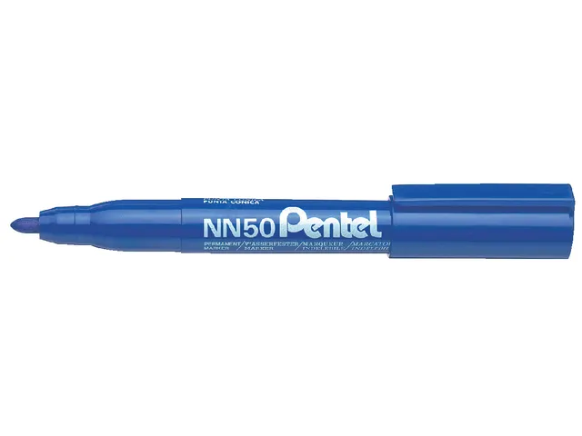 Viltstift Pentel NN50 rond blauw 1.5-3mm