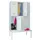 banklocker,dubbeldeks,HxBxD 2150x1200x800mm,RAL7035,front RAL7035