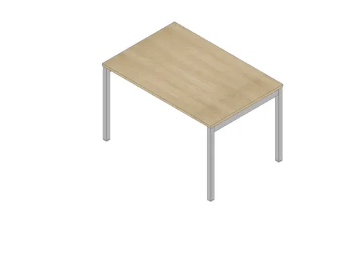 bureau HxBxD 730x1200x800mm blad eiken 4-voeten aluminium