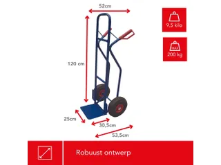 Steekwagen Staal blauw laadvermogen 200 kg - 4