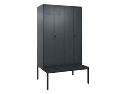 locker voor scheiding van kleding,HxBxD 2120x1200x815mm,4vak