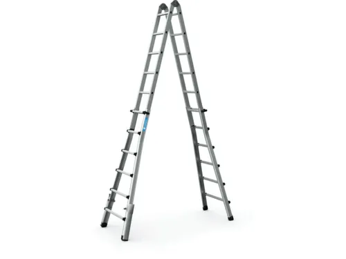 multifunctionele telescoopladder,4x6,sporten,balk L 6,4m,natuur
