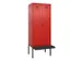 locker met bank,voor scheiding van kleding,HxBxD 2120x800x815mm,2vak