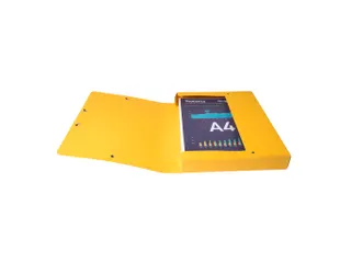 Klasseerdoos glansk. rug 40mm A4 geel - 3