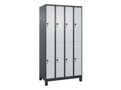 dubbeldekse locker,HxBxD 1950x1000x500mm,4x2vak.,vak B 250mm