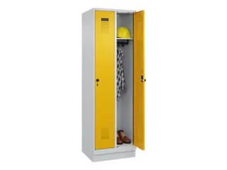 locker,HxBxD 1950x600x500mm,2vak,vak B 300mm,draaigrendel,sokkel - 1