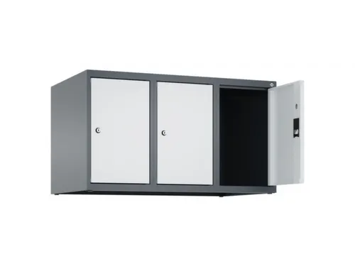 opzetkast,v. locker,3vak.,vak B 300mm,HxBxD 500x900x500mm,vleugeldeur