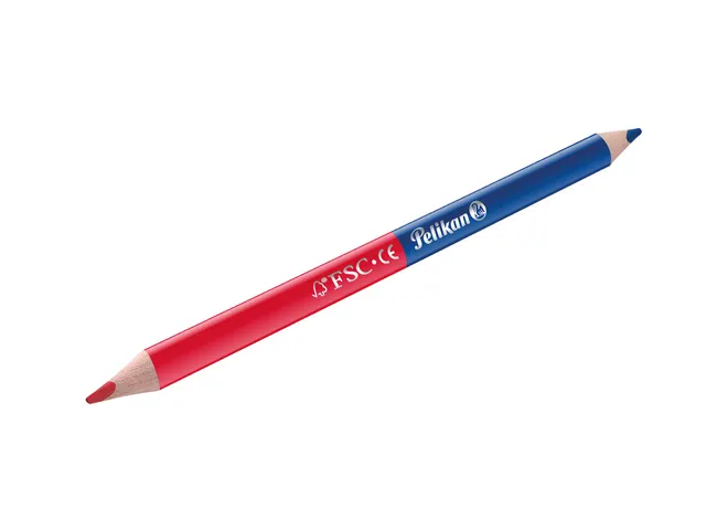 Crayon Pelikan 3mm rouge/bleu