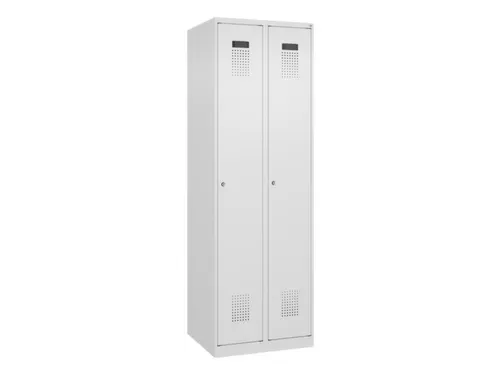 locker,HxBxD 1850x600x500mm,2vak,vak B 300mm,cil.-slot,staand op vloer