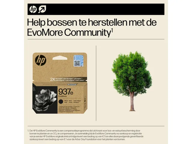 Inktcartridge HP 4S6W9NE 937E Evomore zwart