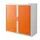 Roldeurkast HxBxD 1040x1100x415mm 2 Oh Romp Wit Front Oranje