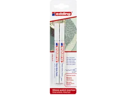 Viltstift edding 780 lakmarker rond 0.8mm blister à 2 stuks wit