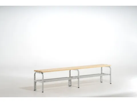 banc-patère HxLxP 450x2000x350mm barrettes en bois