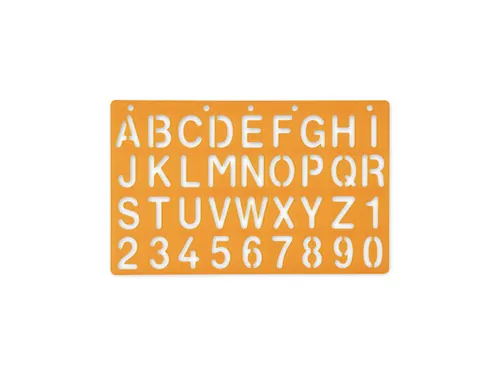 Sjabloon Standardgraph letters en cijfers 30mm