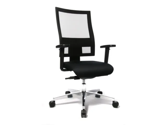 Bureaustoel Zwart Sitness 60 Netrug Armleuningen