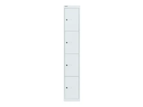 lockerkast,HxBxD 1802x305x457mm,1x4vakken,cil.-slot,romp verkeerswit