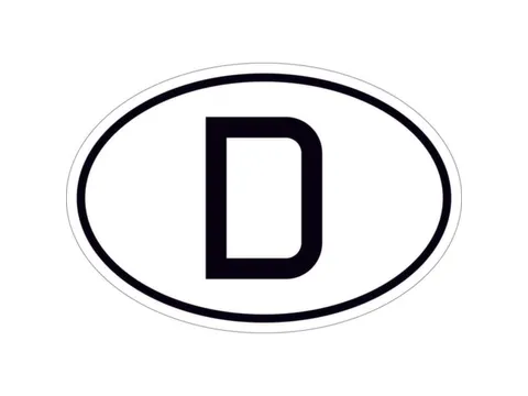 aanwijzingsbord,Internationaal kenteken voor Duitsland,PVC,wit