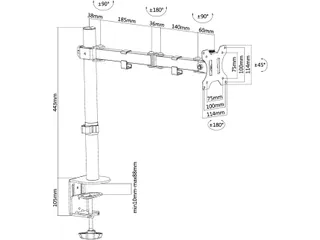Monitorarm FPMA-D550 1 scherm 10-32 inch Zwart - 4