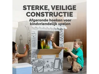Kartonnen Marktkraam XL Bankers Box Play inkleurbaar - 6