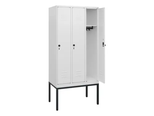 locker,HxBxD 1950x900x500mm,3vak,vak B 300mm,draaigrendel