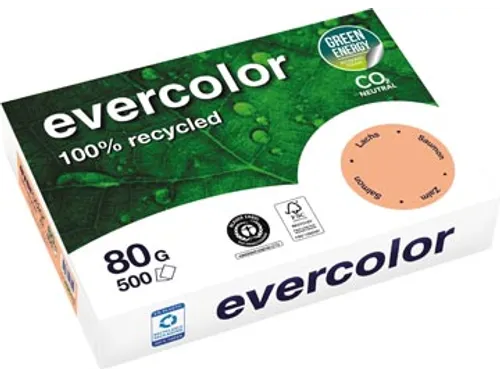 Gerecycleerd Kopierpapier Evercolor 80 Gram A4 Zalmroze