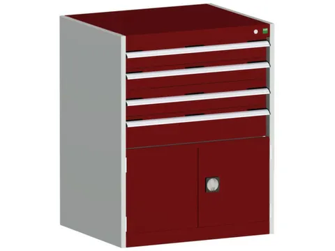 ladekast HxBxD 1000x800x750mm 5laden romp RAL7035 front RAL3004